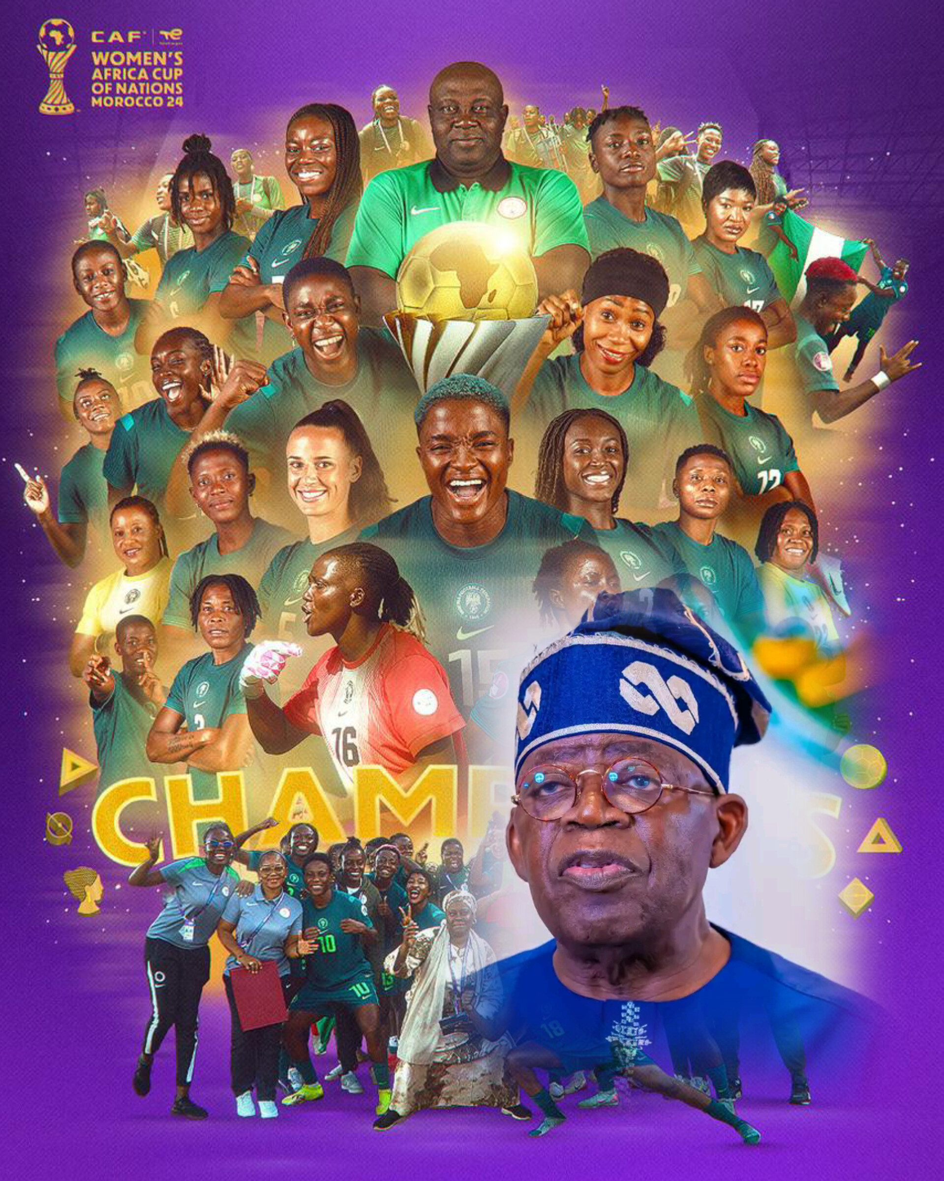 President Tinubu Congratulates Super Falcons On WAFCON Victory