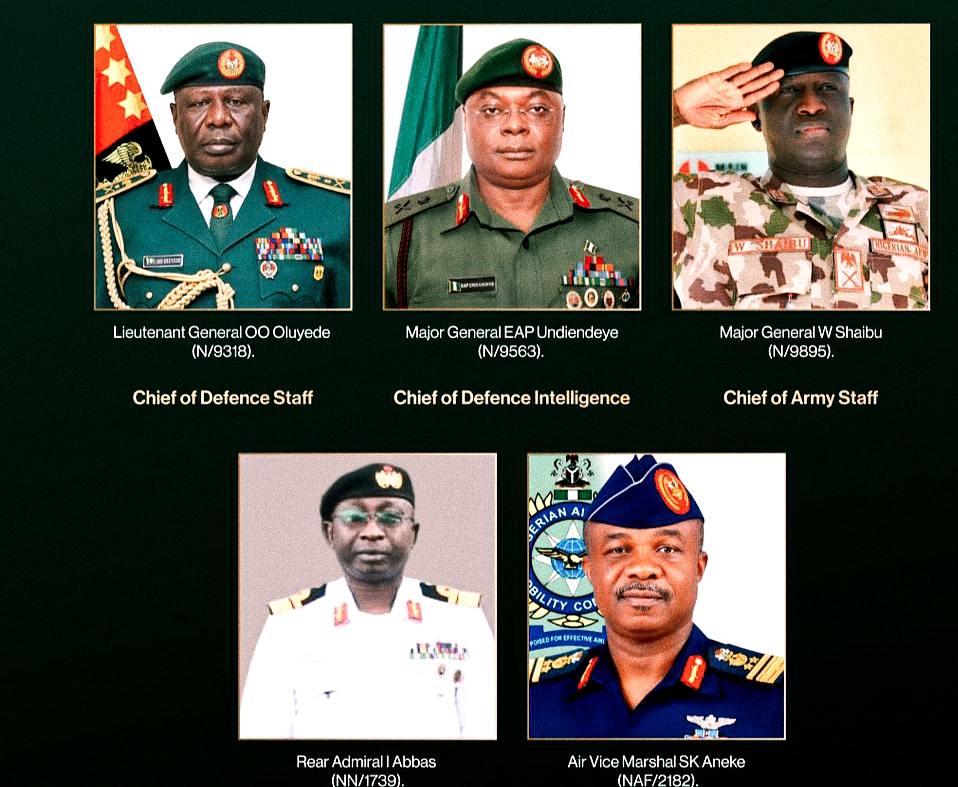 Curriculum Vitae Of New Service Chiefs — Onanuga
