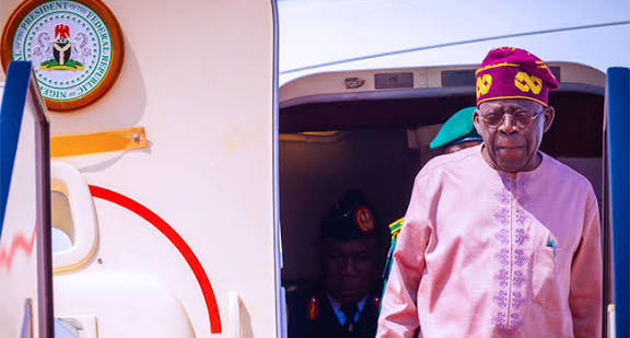 President Tinubu Returns To Abuja Following Aqaba Process Meeting In Rome